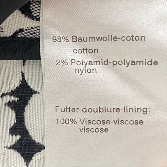 Akris Punto Black and White Abstract Print Lined Blazer Size 6 - Picture 15 of 16